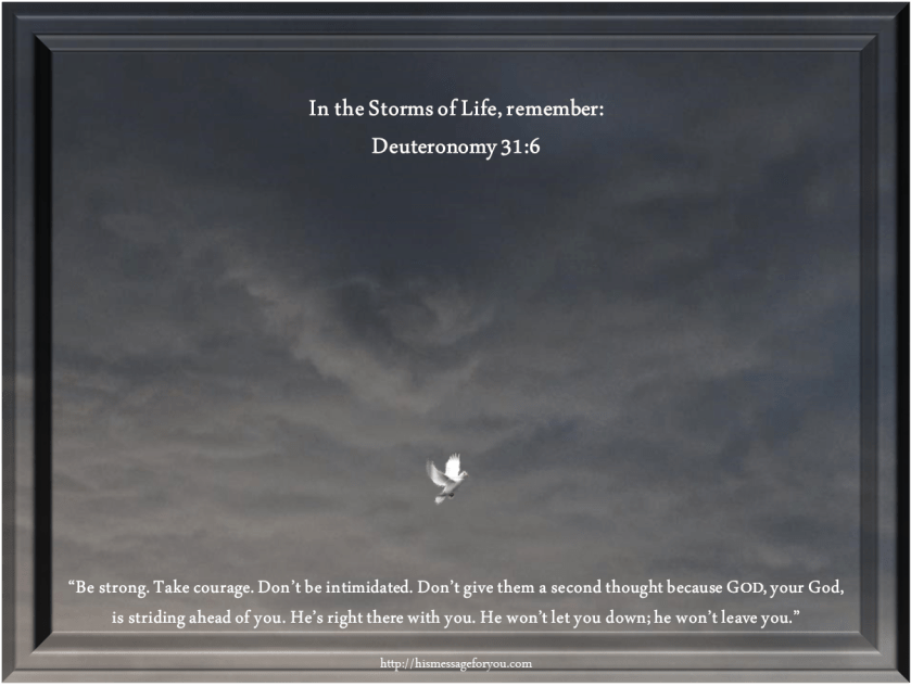 He goes before you in a storm